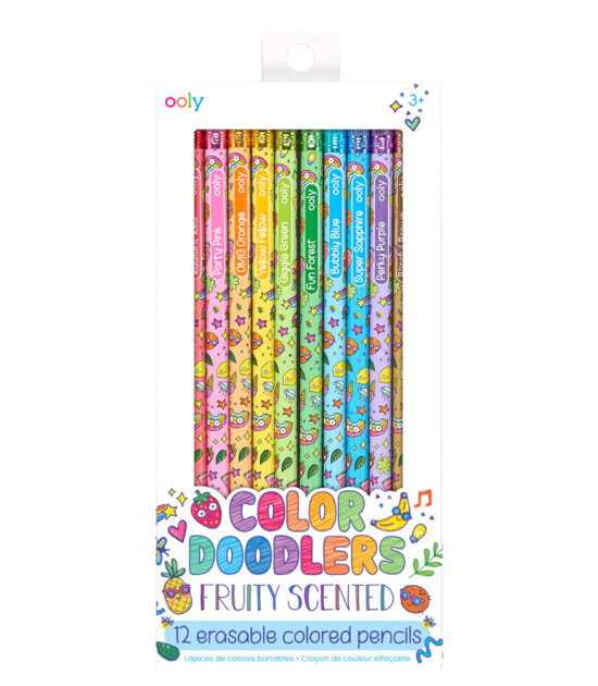 Ooly Color Doodlers Kokulu Silinebilir Renkli Kurşun Kalem Seti (12 Adet)