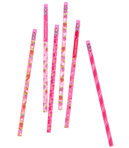 Ooly Lil Juicy &Ccedil;ilek Kokulu Kurşun Kalem Seti (6 Adet)