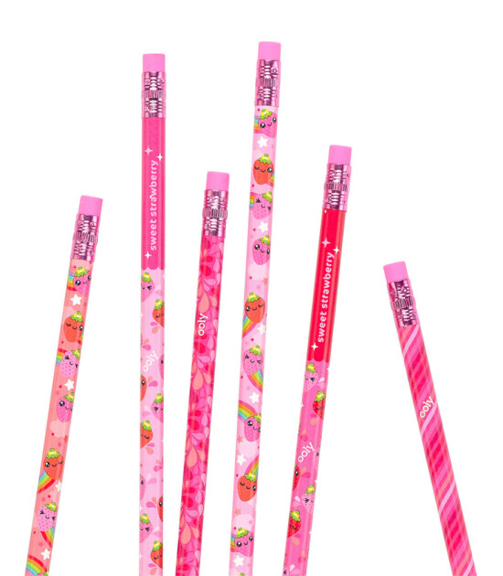 Ooly Lil Juicy &Ccedil;ilek Kokulu Kurşun Kalem Seti (6 Adet)