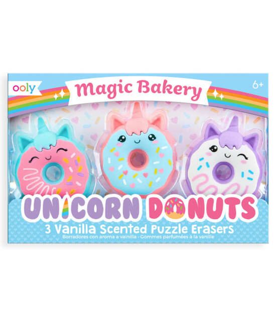 Ooly Magic Bakery Unicorn Donuts Kokulu Silgi Seti (3 Adet)