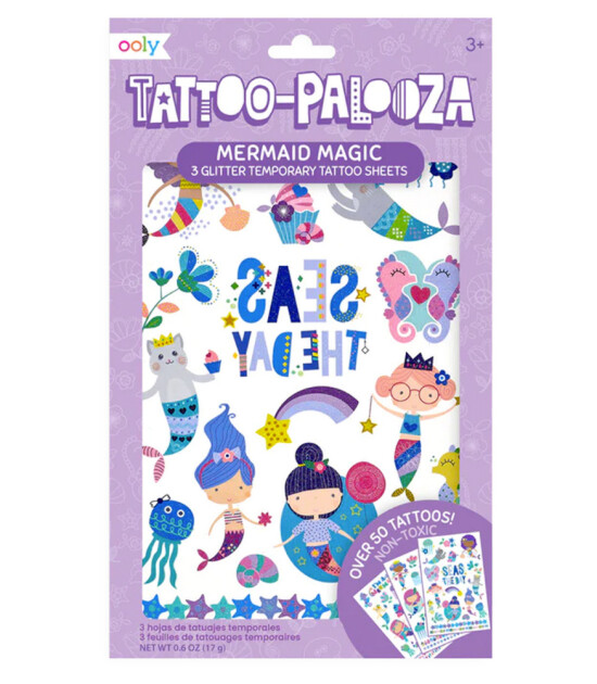 Ooly Tattoo Palooza Geçici Dövme Seti // Mermaid Magic