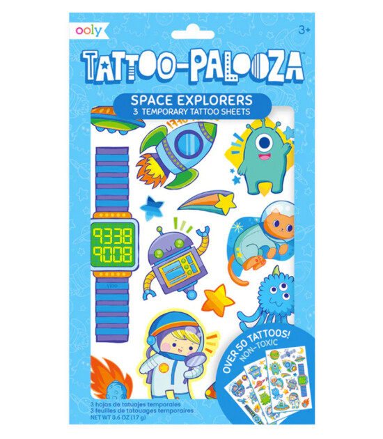 Ooly Tattoo Palooza Geçici Dövme Seti // Space Explorers