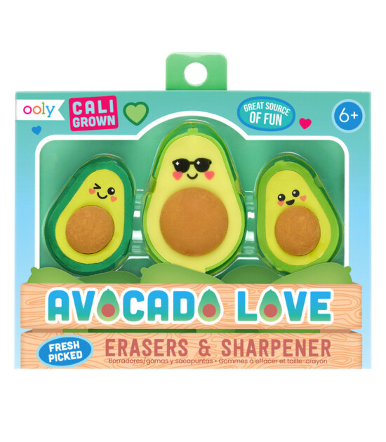 Ooly Avocado Love Silgi & Kalemtıraş Seti