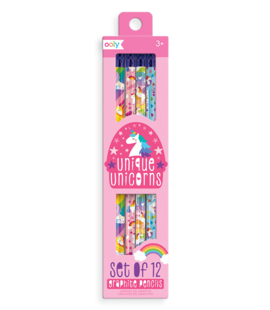 Ooly Silgili Kurşun Kalem Seti // Unique Unicorns (12 Adet)