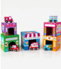 Ooly Stackables Karton Blok Oyun Seti // Rainbow Town