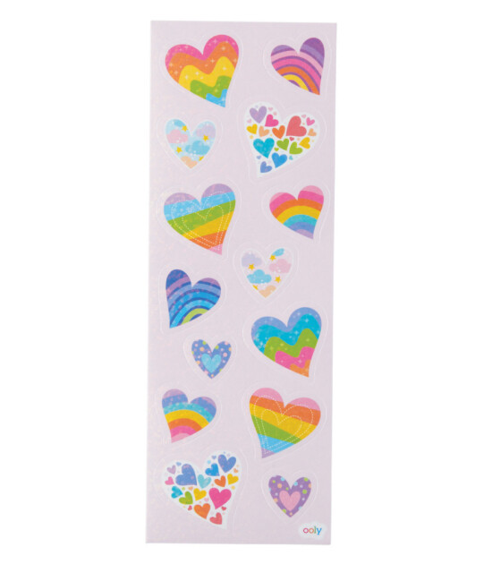 Ooly Stickiville Çıkartmalar // Rainbow Hearts