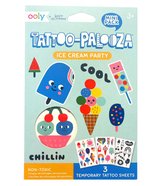 Ooly Tattoo Palooza Geçici Mini Dövme Seti // Ice Cream Party