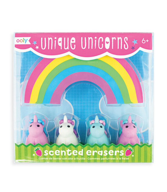 Ooly Unique Unicorn Çilek Kokulu Silgi Seti