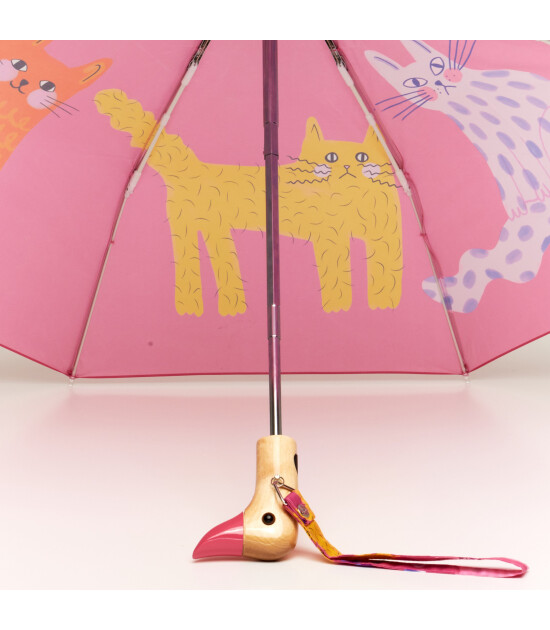 Original Duckhead Duck Kompakt Şemsiye // Arty - Cats Fuschia