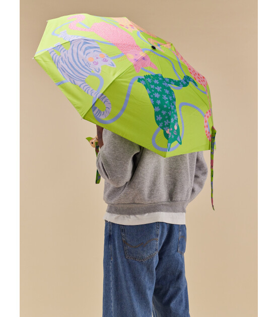 Original Duckhead Duck Kompakt Şemsiye // Arty - Cats Lime