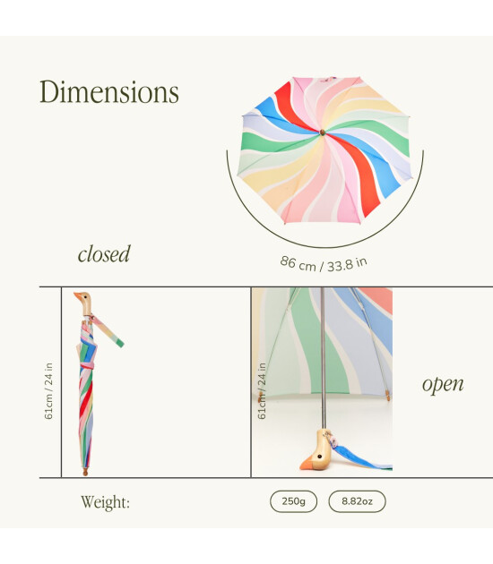 Original Duckhead Duck ODH x Meri Meri Çocuk Şemsiye // Rainbow