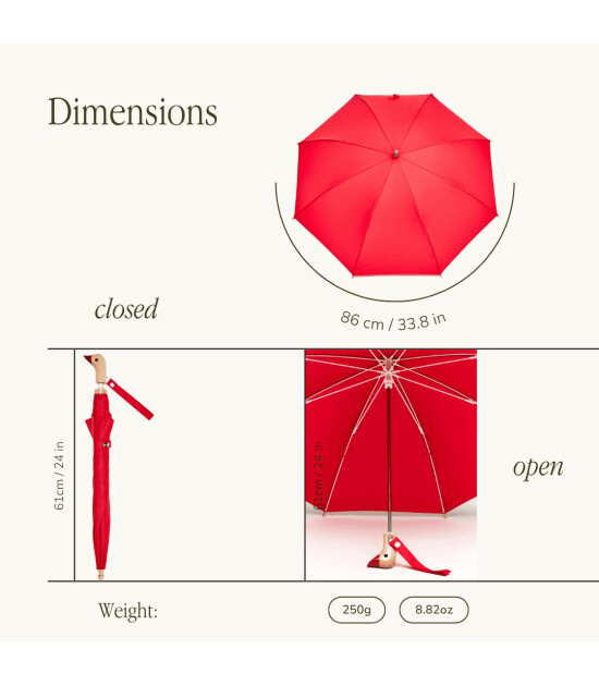 Original Duckhead Duckling Çocuk Şemsiye // Kırmızı
