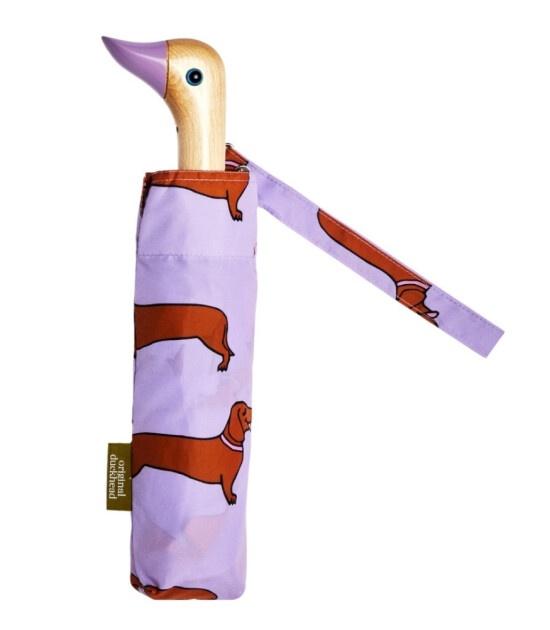 Original Duckhead Duck Kompakt Şemsiye // Dachshund Purple