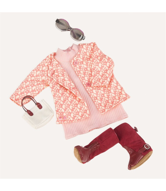 Our Generation Oyuncak Bebek Kıyafet Seti // Deluxe Dress & Coat
