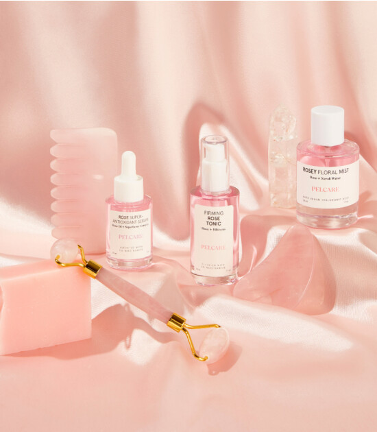 Pelcare Gua Sha Square // Rose Quartz