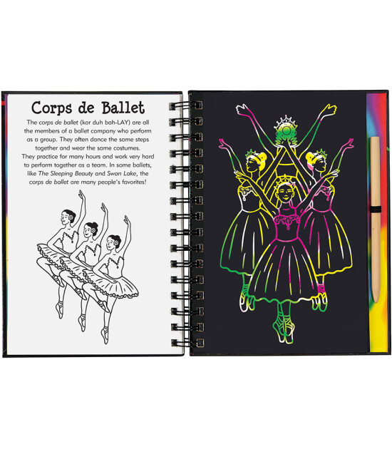 Peter Pauper Press Scratch & Sketch Kazı Öğren Kitap // Ballet