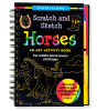 Peter Pauper Press Scratch & Sketch Kazı Öğren Kitap // Horses