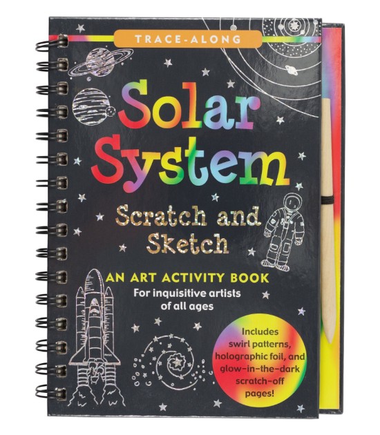 Peter Pauper Press Scratch & Sketch Kazı Öğren Kitap // Solar System