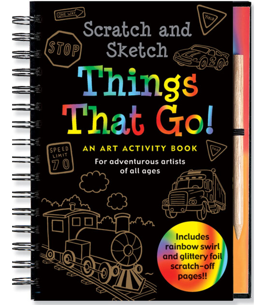 Peter Pauper Press Scratch & Sketch Kazı &Ouml;ğren Kitap // Things That Go