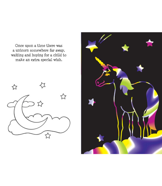 Peter Pauper Press Scratch & Sketch Kazı Öğren Kitap // Unicorn Adventure