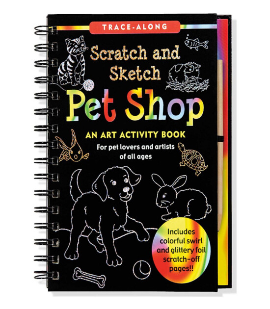 Peter Pauper Press Scratch & Sketch Kazı Öğren Kitap // Pet Shop