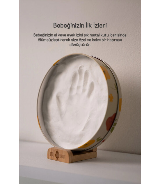 Petit Artichaut Bebek El ve Ayak İzi Yuvarlak Anı Seti // Little Prairie