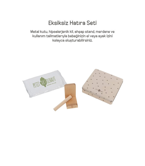Petit Artichaut Bebek El ve Ayak İzi Kare Anı Seti // Pretty Hearts