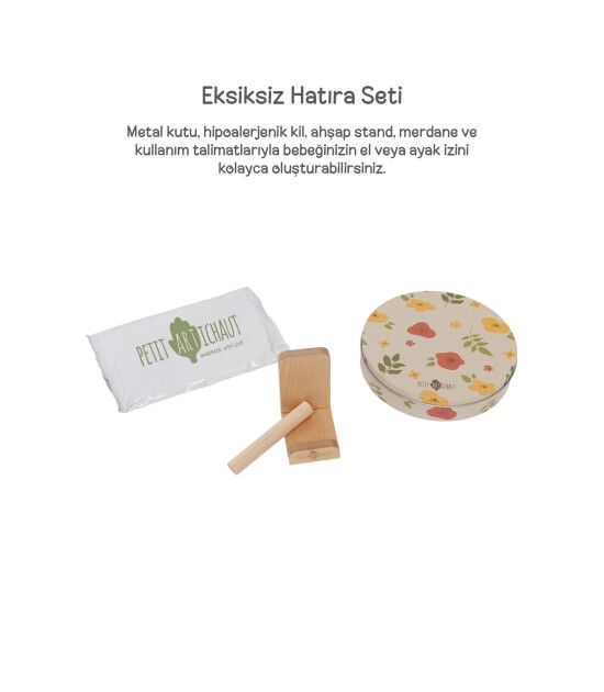 Petit Artichaut Bebek El ve Ayak İzi Yuvarlak Anı Seti // Little Prairie