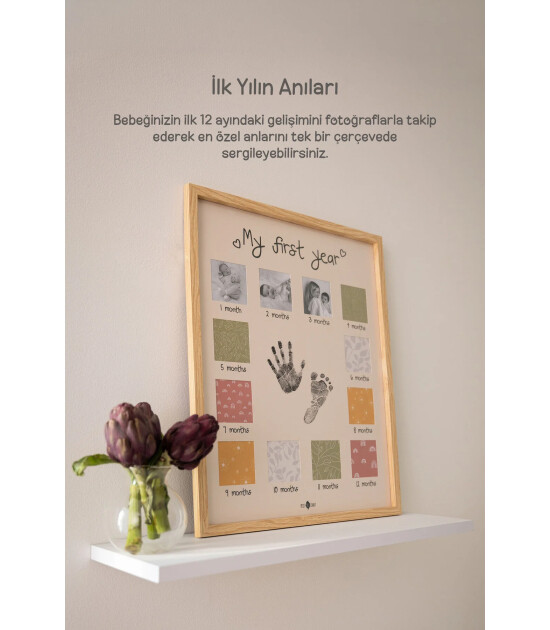 Petit Artichaut İlk Yıl Fotoğraf ve İz &Ccedil;er&ccedil;evesi // My First Year
