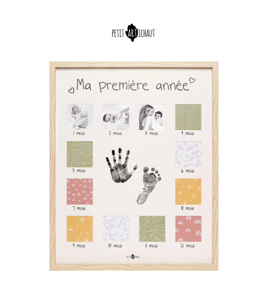 Petit Artichaut İlk Yıl Fotoğraf ve İz &Ccedil;er&ccedil;evesi // My First Year
