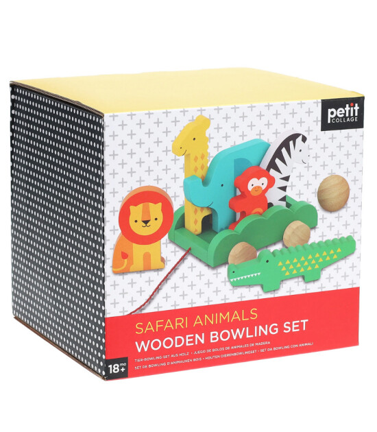 Petit Collage Ahşap Bowling // Safari Animals