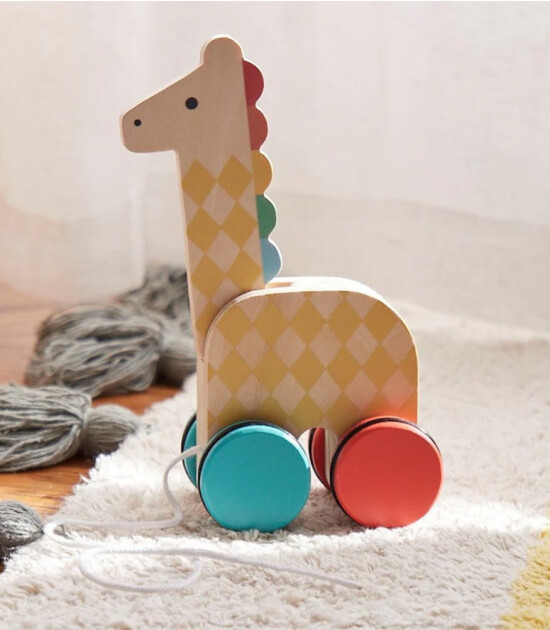 Petit Collage Ahşap &Ccedil;ek &Ccedil;ek Oyuncak // Giraffe