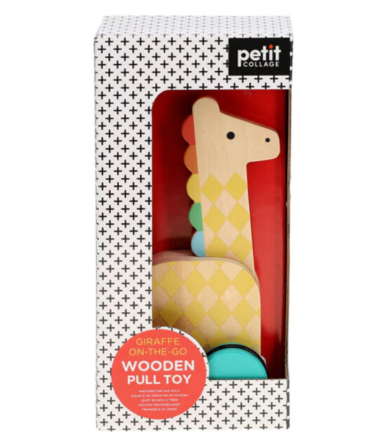 Petit Collage Ahşap &Ccedil;ek &Ccedil;ek Oyuncak // Giraffe