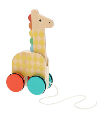 Petit Collage Ahşap &Ccedil;ek &Ccedil;ek Oyuncak // Giraffe