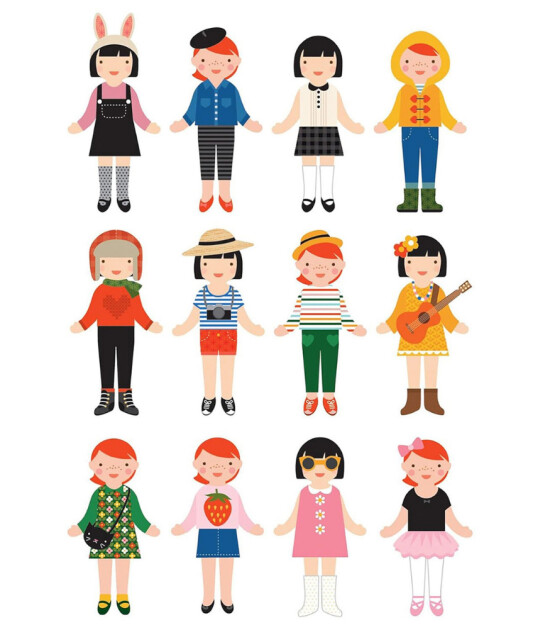 Petit Collage Mıknatıslı Giydirme Seti // Best Friends