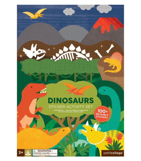 Petit Collage Çıkartmalı Aktivite Seti // Dinosaurs