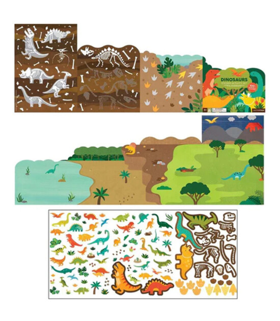 Petit Collage Çıkartmalı Aktivite Seti // Dinosaurs