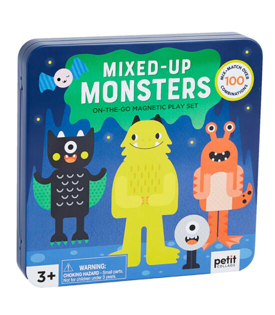 Petit Collage Taşınabilir Mıknatıslı Oyun Seti // Mixed Up Monsters