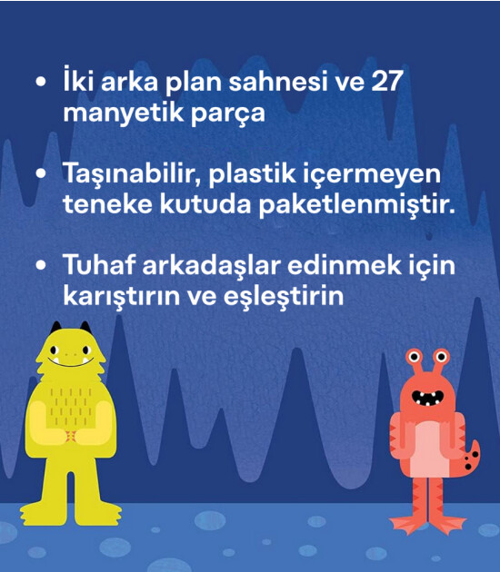 Petit Collage Taşınabilir Mıknatıslı Oyun Seti // Mixed Up Monsters
