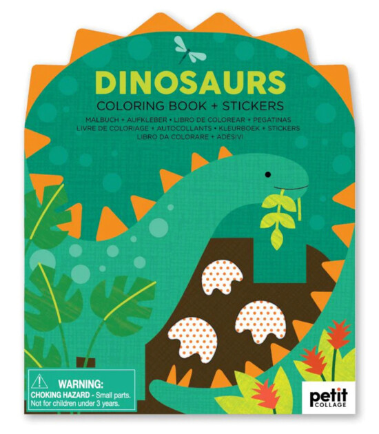 Petit Collage Çıkartmalı Boyama Kitabı // Dinosaurs