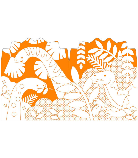 Petit Collage Çıkartmalı Boyama Kitabı // Dinosaurs