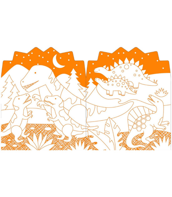Petit Collage Çıkartmalı Boyama Kitabı // Dinosaurs
