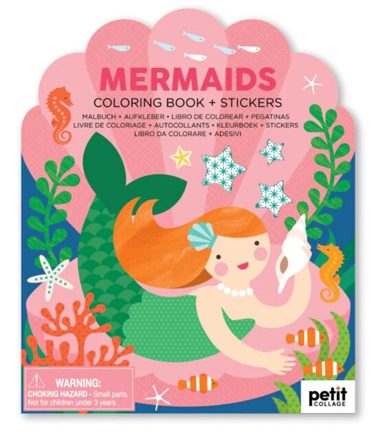 Petit Collage Çıkartmalı Boyama Kitabı // Mermaids