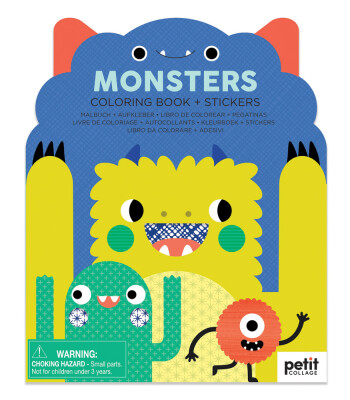 Petit Collage Çıkartmalı Boyama Kitabı // Monsters