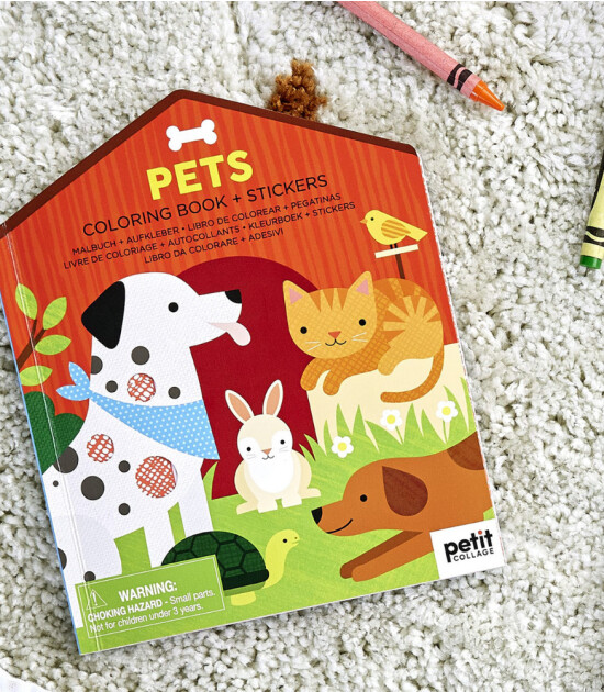 Petit Collage Çıkartmalı Boyama Kitabı // Pets