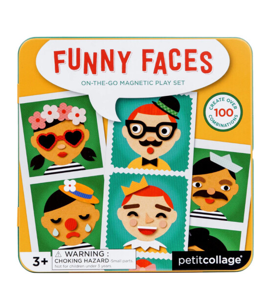 Petit Collage Taşınabilir Mıknatıslı Oyun Seti // Funny Faces