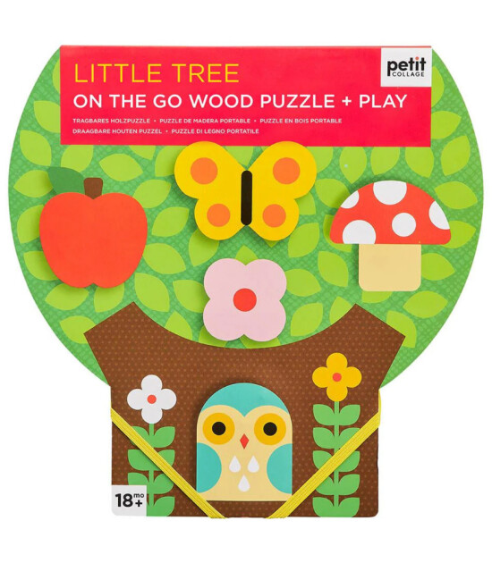 Petit Collage Taşınabilir B&uuml;y&uuml;k Par&ccedil;alı Ahşap Yapboz // Little Tree