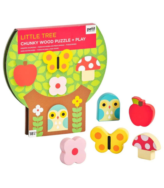 Petit Collage Taşınabilir B&uuml;y&uuml;k Par&ccedil;alı Ahşap Yapboz // Little Tree