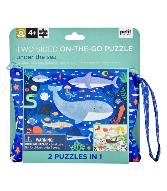 Petit Collage Taşınabilir &Ccedil;antalı &Ccedil;ift Taraflı Yapboz // Under The Sea