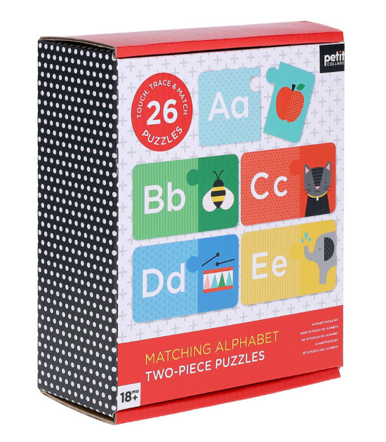 Petit Collage İki Par&ccedil;alı Yapboz // Alfabe